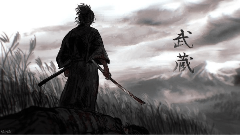 Miyamoto Musashi going to fight with Kojiro